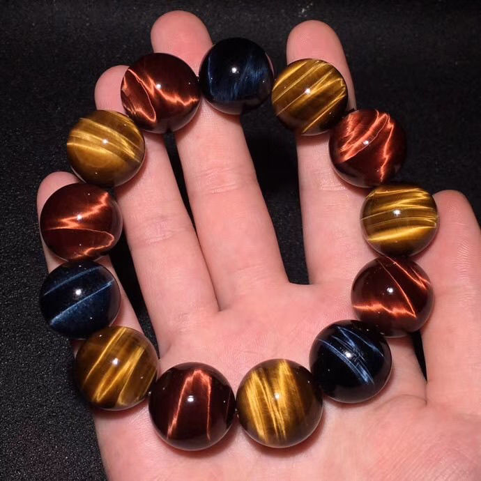 Tiger Eye Chakra Bracelet for Focus & Balance - 8mm - 16mm Beads - Spiritual Beads Bracelet for Meditation & Yoga