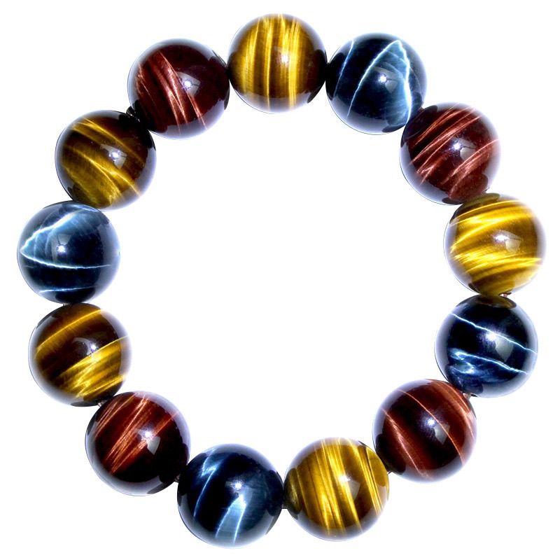 Tiger Eye Chakra Bracelet for Focus & Balance - 8mm - 16mm Beads - Spiritual Beads Bracelet for Meditation & Yoga