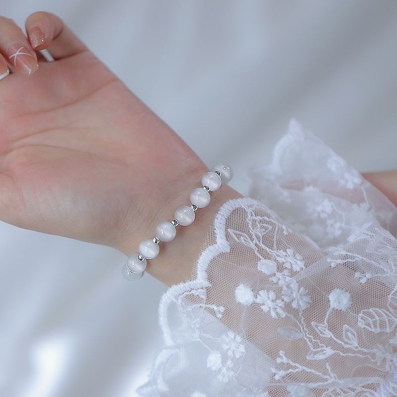 925 Sterling Silver Moonstone Spiritual Protection Bracelet for Women | Spiritual Beads Bracelet