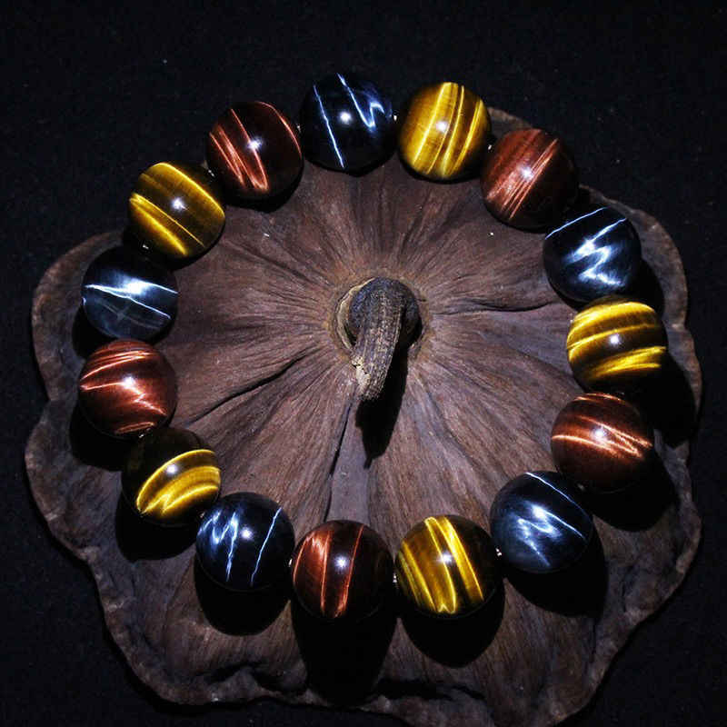 Tiger Eye Chakra Bracelet for Focus & Balance - 8mm - 16mm Beads - Spiritual Beads Bracelet for Meditation & Yoga